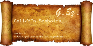 Gellén Szabolcs névjegykártya