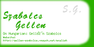 szabolcs gellen business card